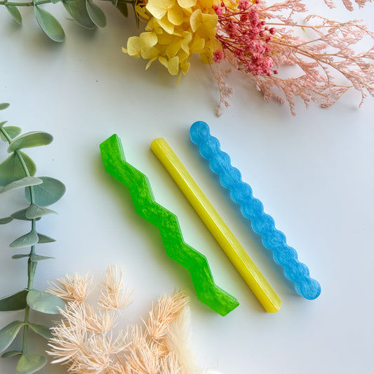 Trio of Stirrers – Blue, Green & Yellow