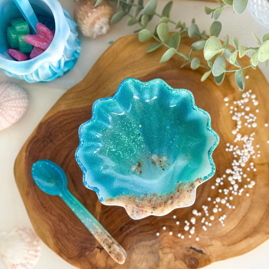 Seashell Lagoon Bowl & Spoon Set: Pre-Order